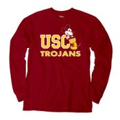 USC Trojans Men's Disney Cardinal Grandiose Mickey Basic Long Sleeve T-Shirt